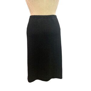 2X talbott Womens Plus Size Black Woven Dacron Polyester Skirt Pull On 1960s Vin